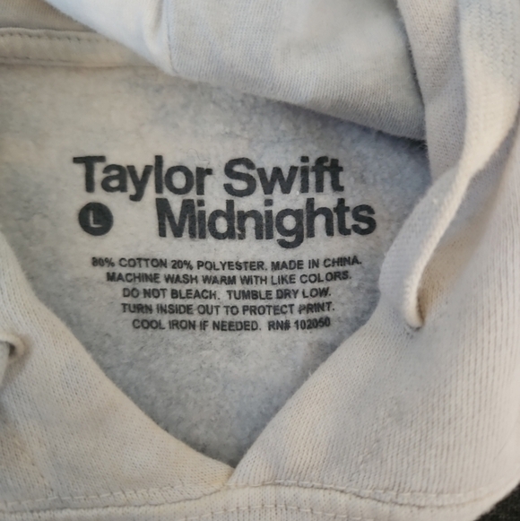 Taylor Swift Womens Taylor Swift Midnights Concert Cozy Blue Tie Dye Hoodie L - Picture 10 of 16